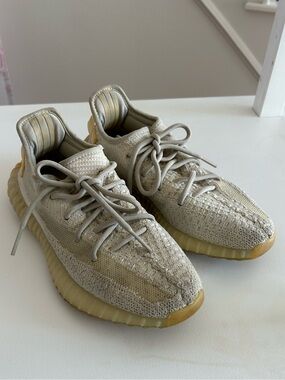 Kids Neutral Knit Sneakers in Beige